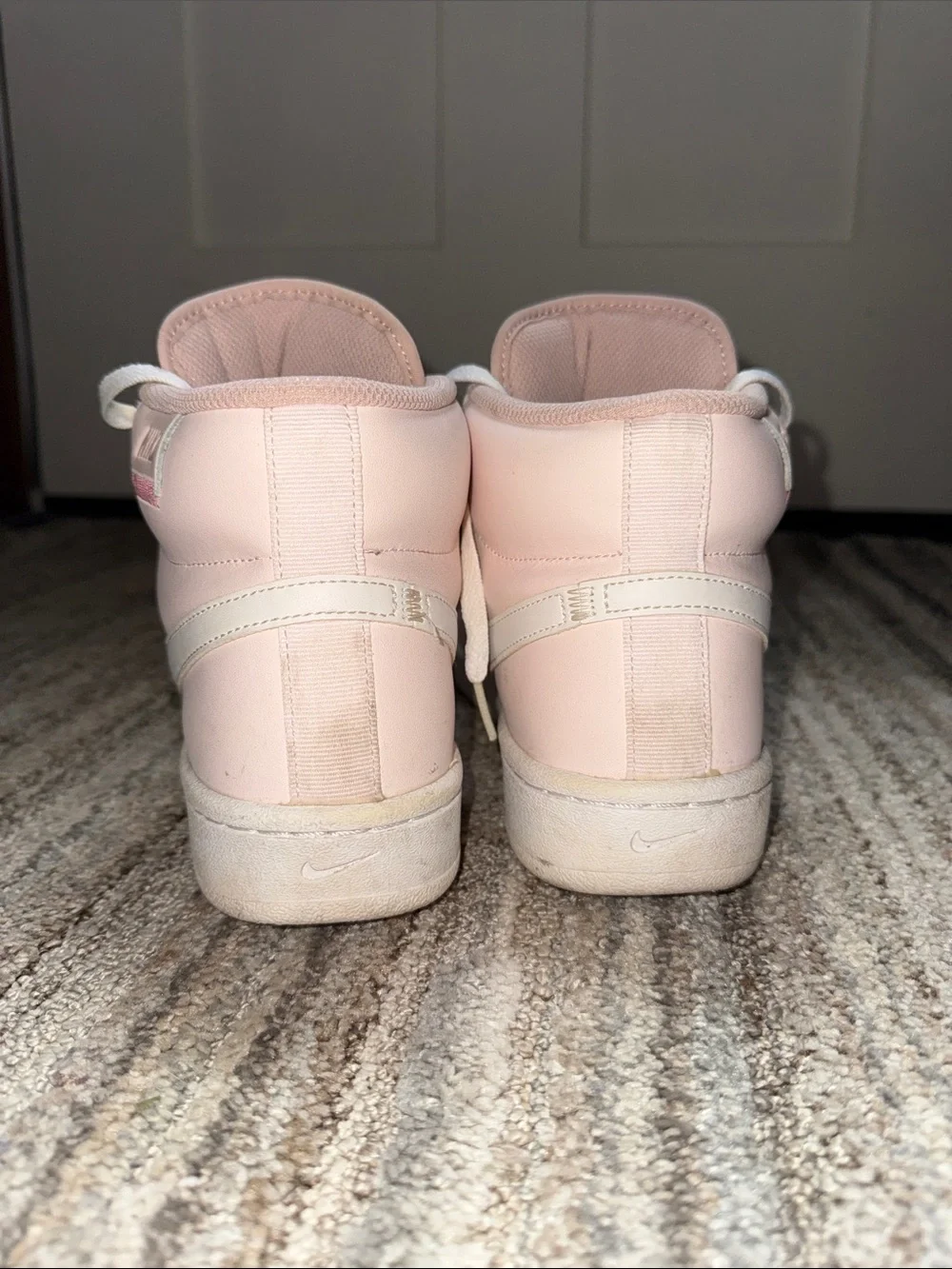 Nike Blazer Women's Light Pink High-Top Sneakers with White Swoosh